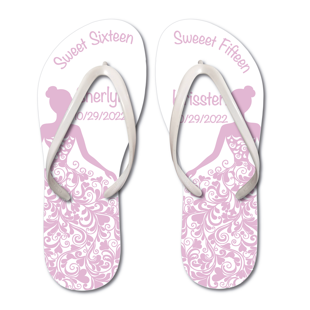 Quinceañera Flip Flops. Sandalias de Quince años, Flip Flops Party