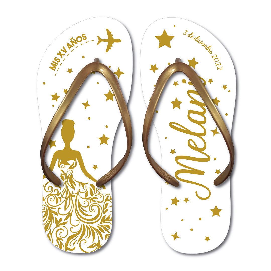 Quinceañera Flip Flops. Sandalias de Quince años, Flip Flops Party